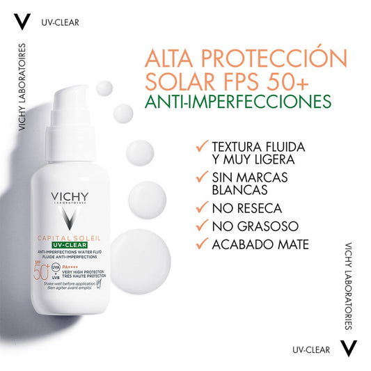 Vichy Capital Soleil Protector Solar Anti-Imperfecciones UV-Clear SPF50+ 40ml.