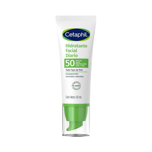 Cetaphil Crema Hidratante Facial de Uso Diario con FPS50 50ml.