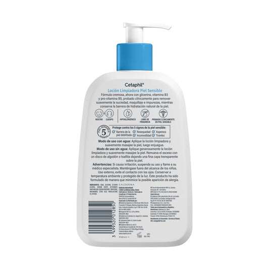 Cetaphil Loción Limpiadora para Piel Sensible 473ml.