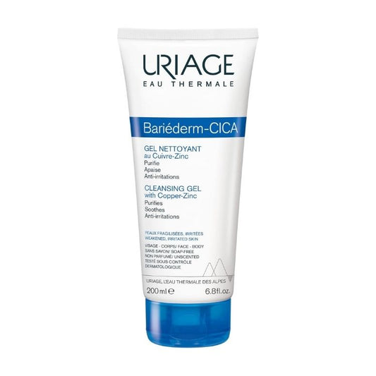 Uriage Bariéderm-Cica Gel Limpiador Reparador y Purificante 200ml.