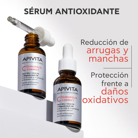 Apivita Bee Tech C15 Propolis Correct Suero Facial Antioxidante 30ml.