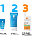 La Roche-Posay Kit Anthelios UVMune 400 Oil Control SPF50+ 50ml + Hyalu B5 Gel Matificante 40ml + Effaclar Gel Limpiador 15ml