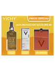 Vichy Kit Capital Soleil Agua de Protección Solar SPF50 200ml. + Capital Soleil UV-Age Daily SPF 50+ 40ml. + Identificador de Maleta