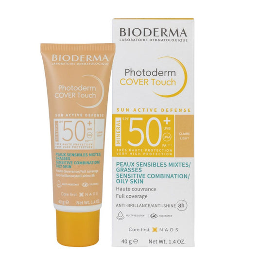 Bioderma Photoderm Cover Touch FPS 50+ Protector Solar con Color Tono Claro 40g.