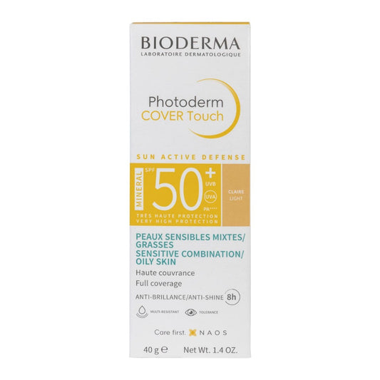Bioderma Photoderm Cover Touch FPS 50+ Protector Solar con Color Tono Claro 40g.