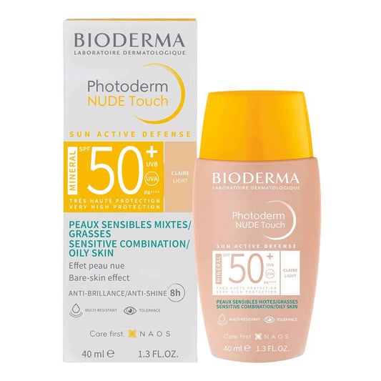 Bioderma Photoderm Nude Touch FPS 50+ Protector Solar Color Claro 40ml.