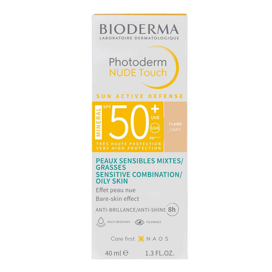 Bioderma Photoderm Nude Touch FPS 50+ Protector Solar Color Claro 40ml.