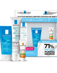 La Roche Posay - Kit Effaclar Duo+M 40ml + Effaclar gel limpiador +M 50ml + Anthelios UV mune 400 fps50+ oil control fluido 3ml