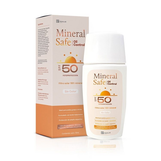 Panalab Mineral Safe Oil Control FPS50 Protector Solar Mineral Sin Color 50ml.