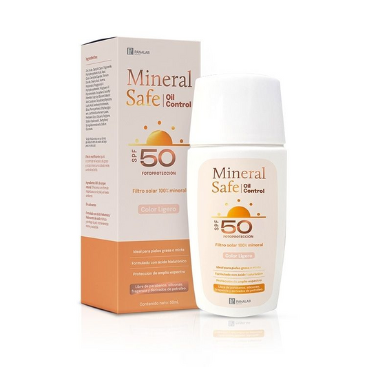 Panalab Mineral Safe Oil Control FPS50 Protector Solar Mineral con Color Claro 50ml.