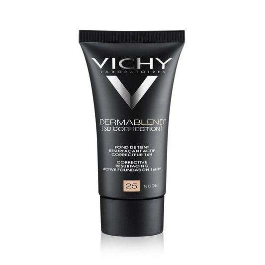 Vichy Dermablend Covermatte 3D Base Fluida Alta Cobertura Tono #25 Nude 30ml.