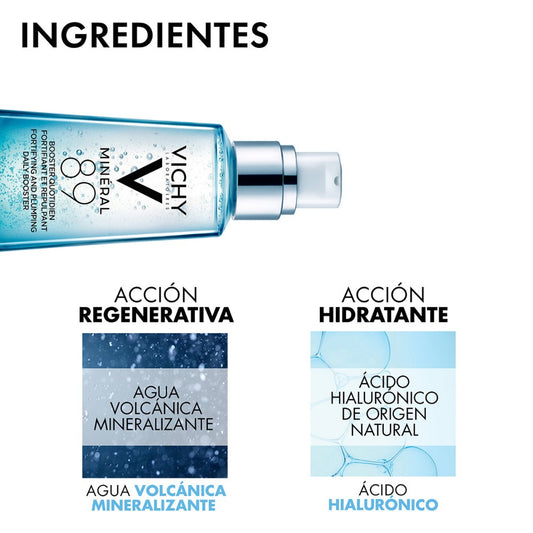 Vichy Mineral 89 Booster Hidratante con Ácido Hialurónico 50ml.
