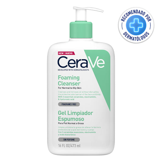 CeraVe Gel Espumoso Limpiador Facial 473ml.