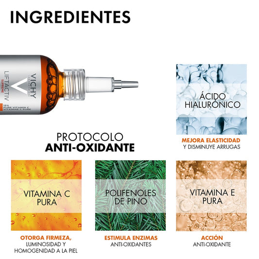 Vichy Liftactiv Supreme Vitamina C Serum Antioxidante 20ml.