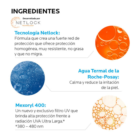 La Roche-Posay Anthelios UV Mune 400 Fluido Invisible FPS50+ Protección Solar 50ml.