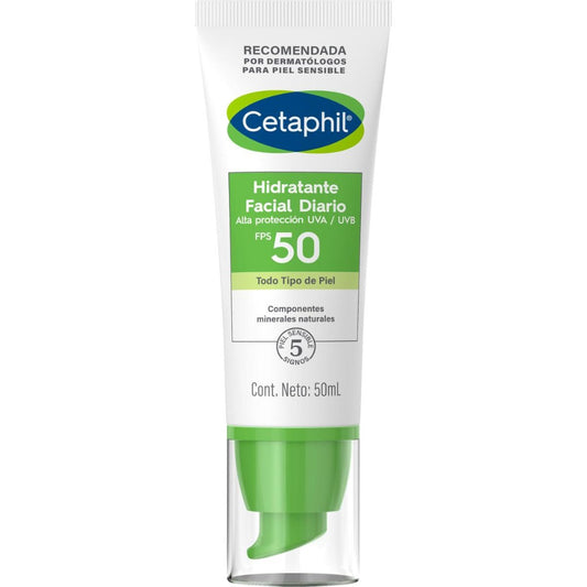 Cetaphil Crema Hidratante Facial de Uso Diario con FPS50 50ml.