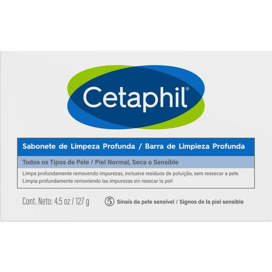 Cetaphil Barra de Limpieza Profunda para Rostro y Cuerpo 127g.