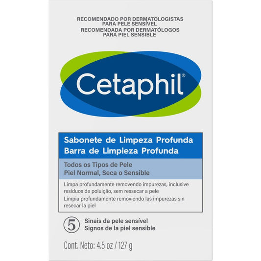 Cetaphil Barra de Limpieza Profunda para Rostro y Cuerpo 127g.