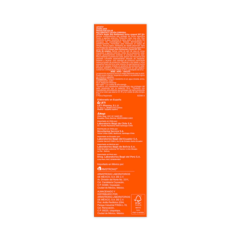Leti AT4 Multiprotect Loción corporal 100ml. – Alicia Farmacia ...