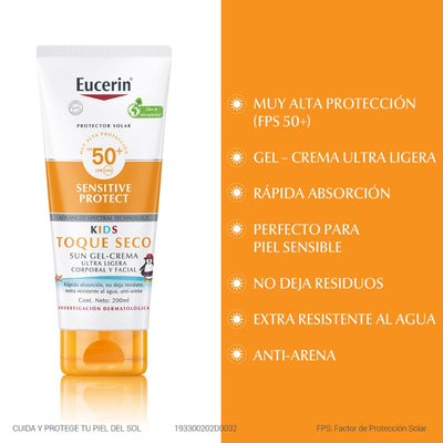 Eucerin Sun Kids Gel Crema Dry Touch Spf50 200ml