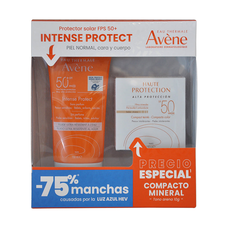 Kit-Protector Solar Intense Protect 150ml + Protector Solar Mineral Compacto Tono Arena 10g