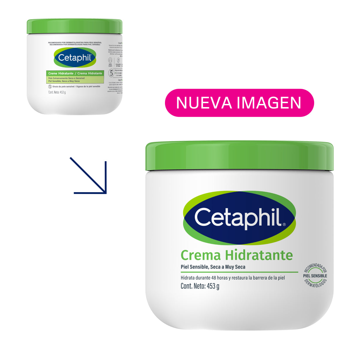 Cetaphil Crema Hidratante Corporal Piel Seca 453g.