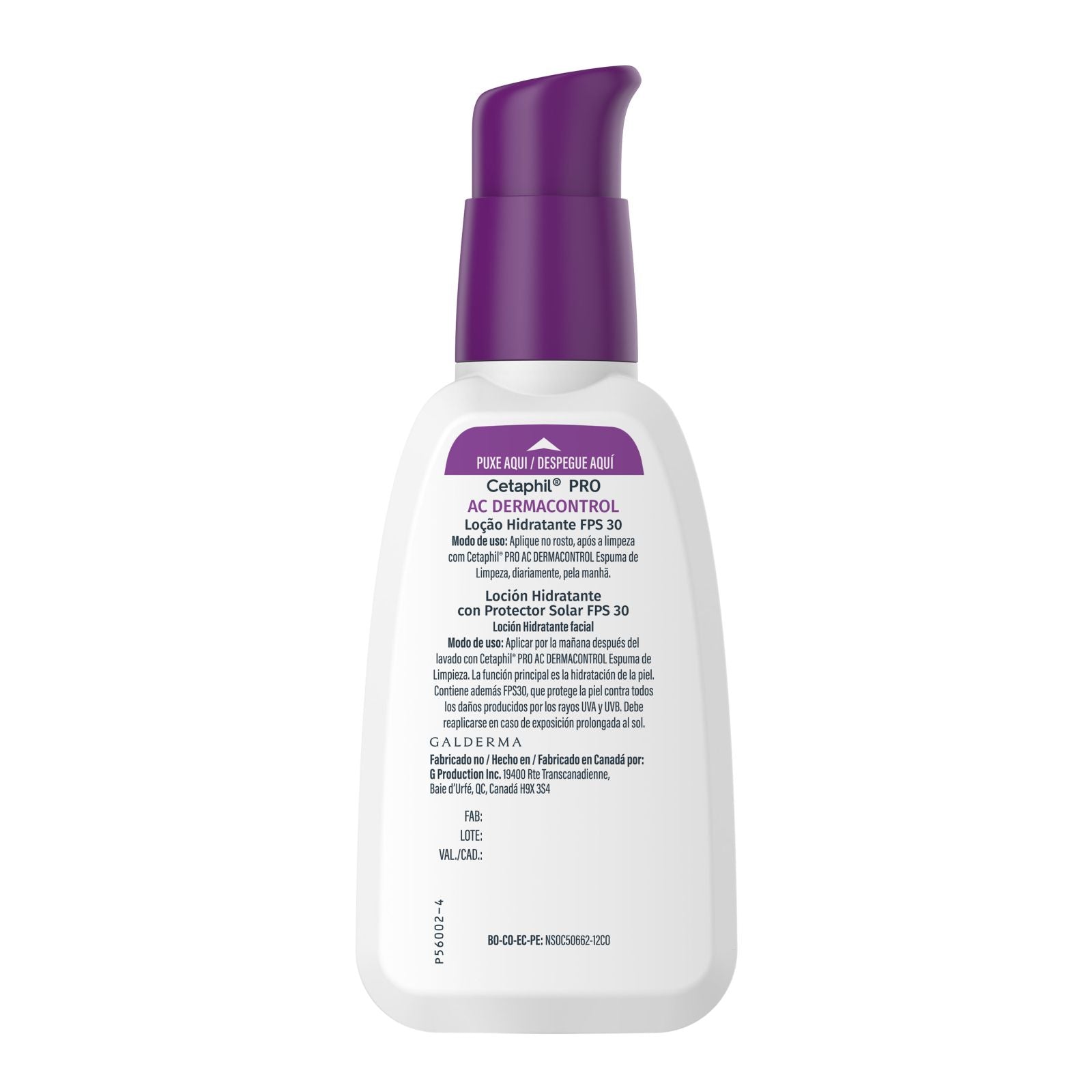 Cetaphil PRO AC Dermacontrol Loción Facial Hidratante con FPS 30 118ml.