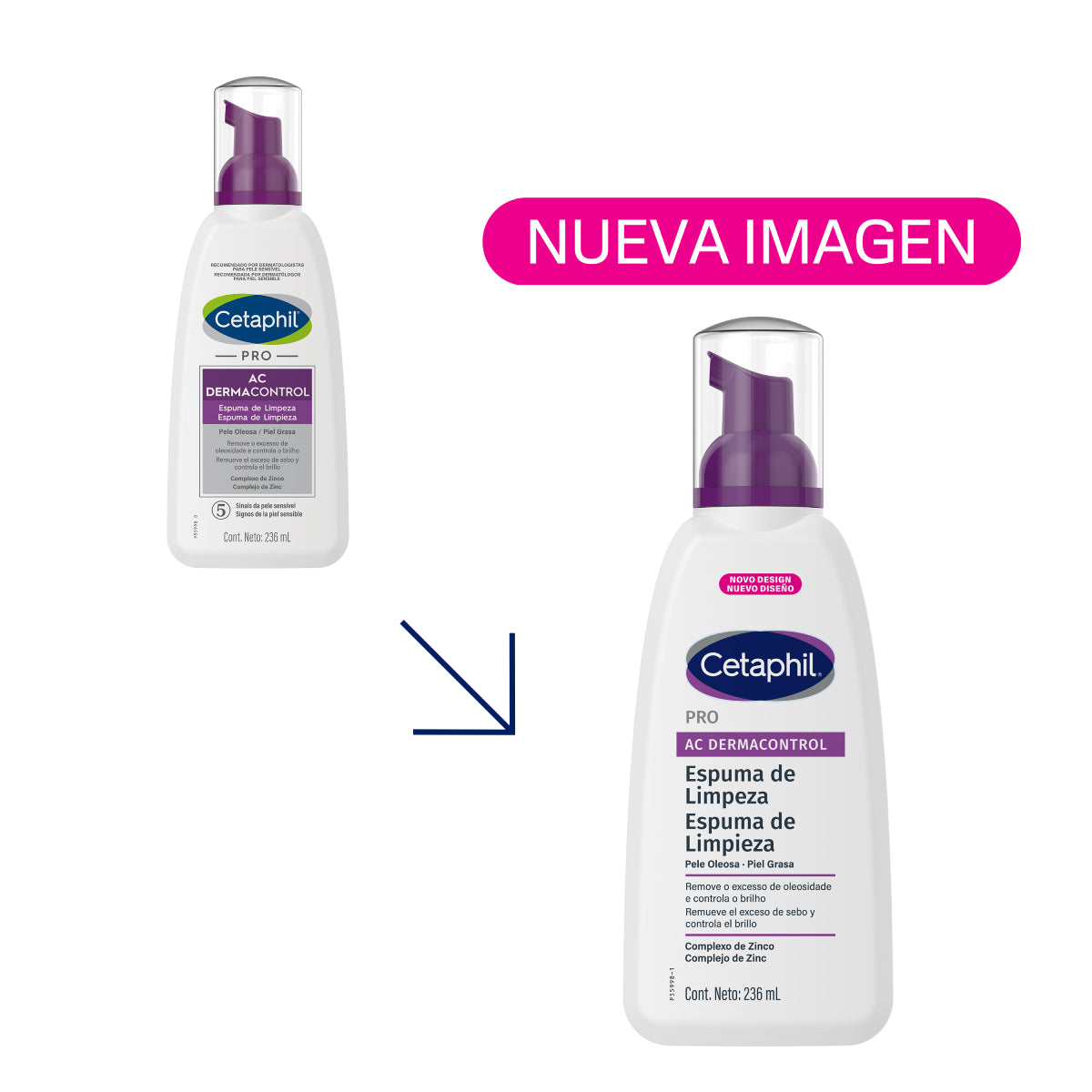 Cetaphil PRO AC Dermacontrol Espuma de Limpieza para Piel Grasa 236ml.