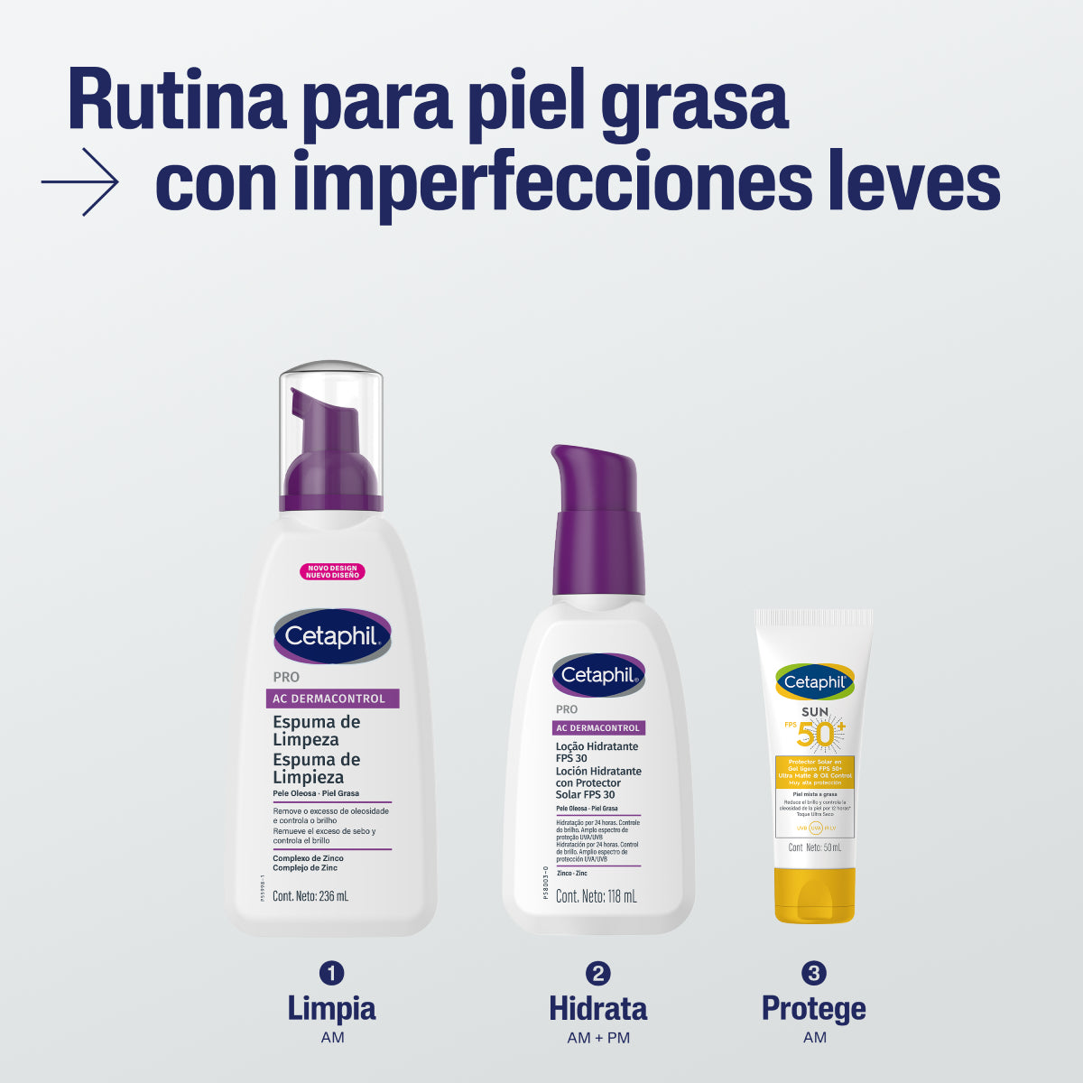 Cetaphil PRO AC Dermacontrol Espuma de Limpieza para Piel Grasa 236ml.