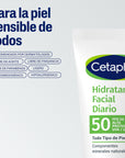 Cetaphil Crema Hidratante Facial de Uso Diario con FPS50 50ml.