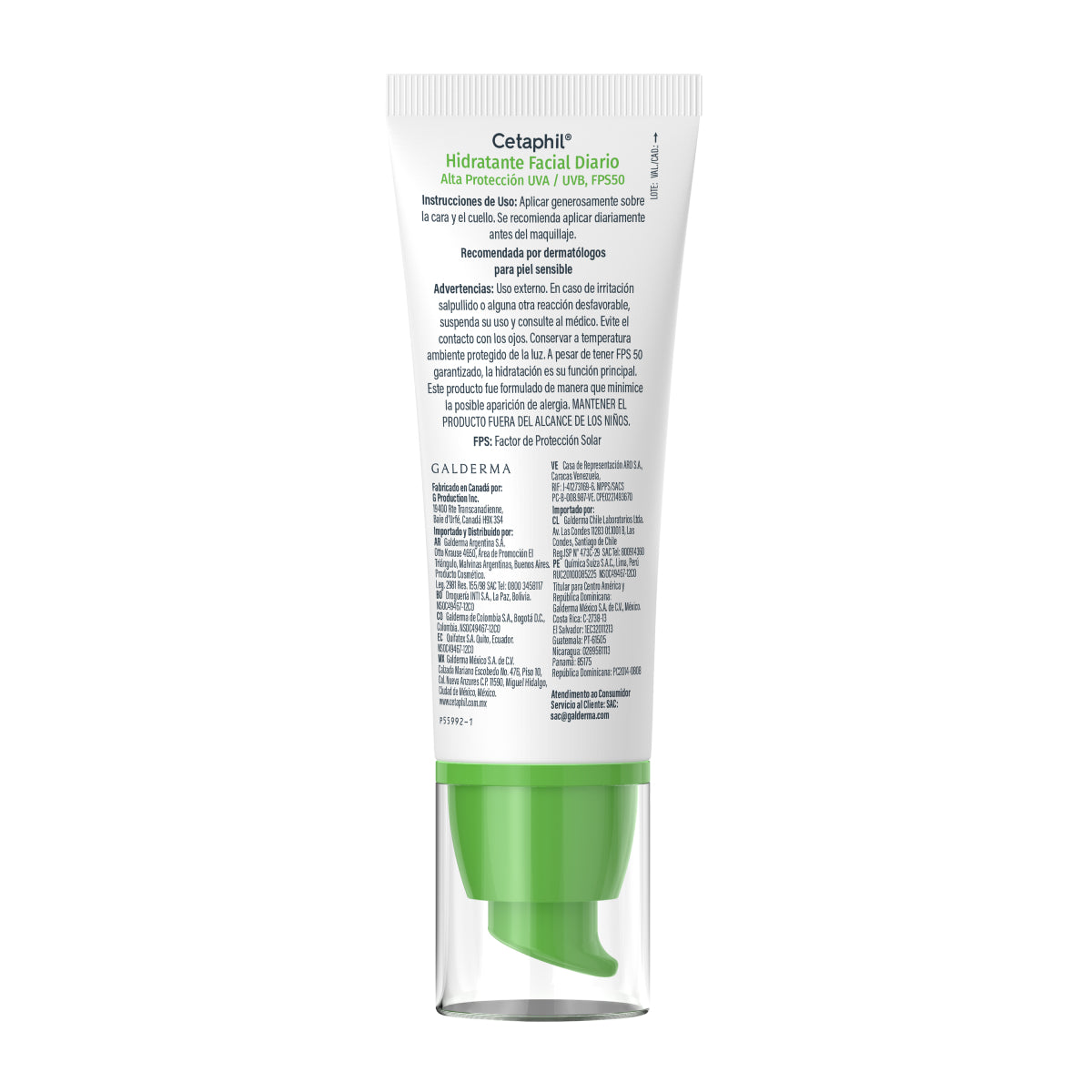 Cetaphil Crema Hidratante Facial de Uso Diario con FPS50 50ml.