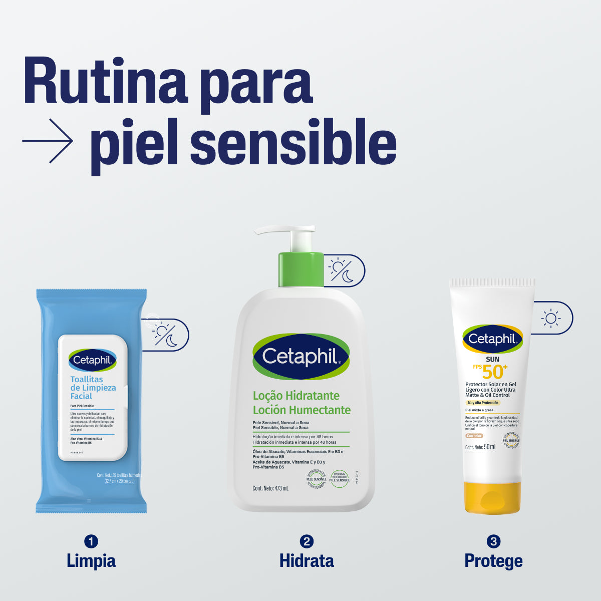 Cetaphil Toallitas Faciales de Limpieza Suave 25 piezas.