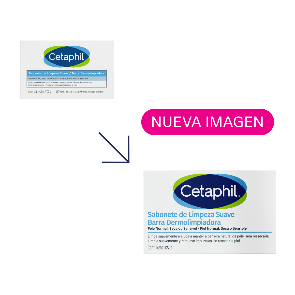 Cetaphil Barra Dermolimpiadora Limpieza Suave 127g.