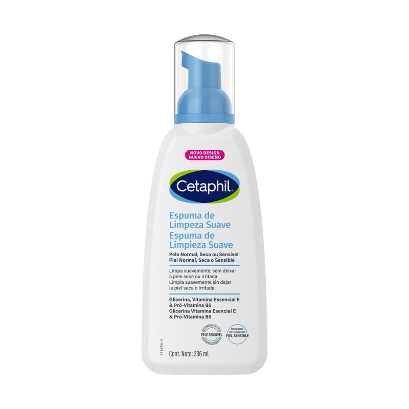 Cetaphil Espuma de Limpieza Suave para Piel Sensible 236ml.