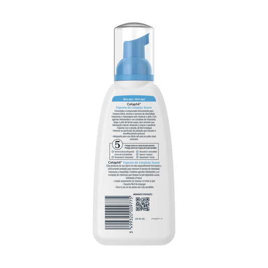 Cetaphil Espuma de Limpieza Suave para Piel Sensible 236ml.