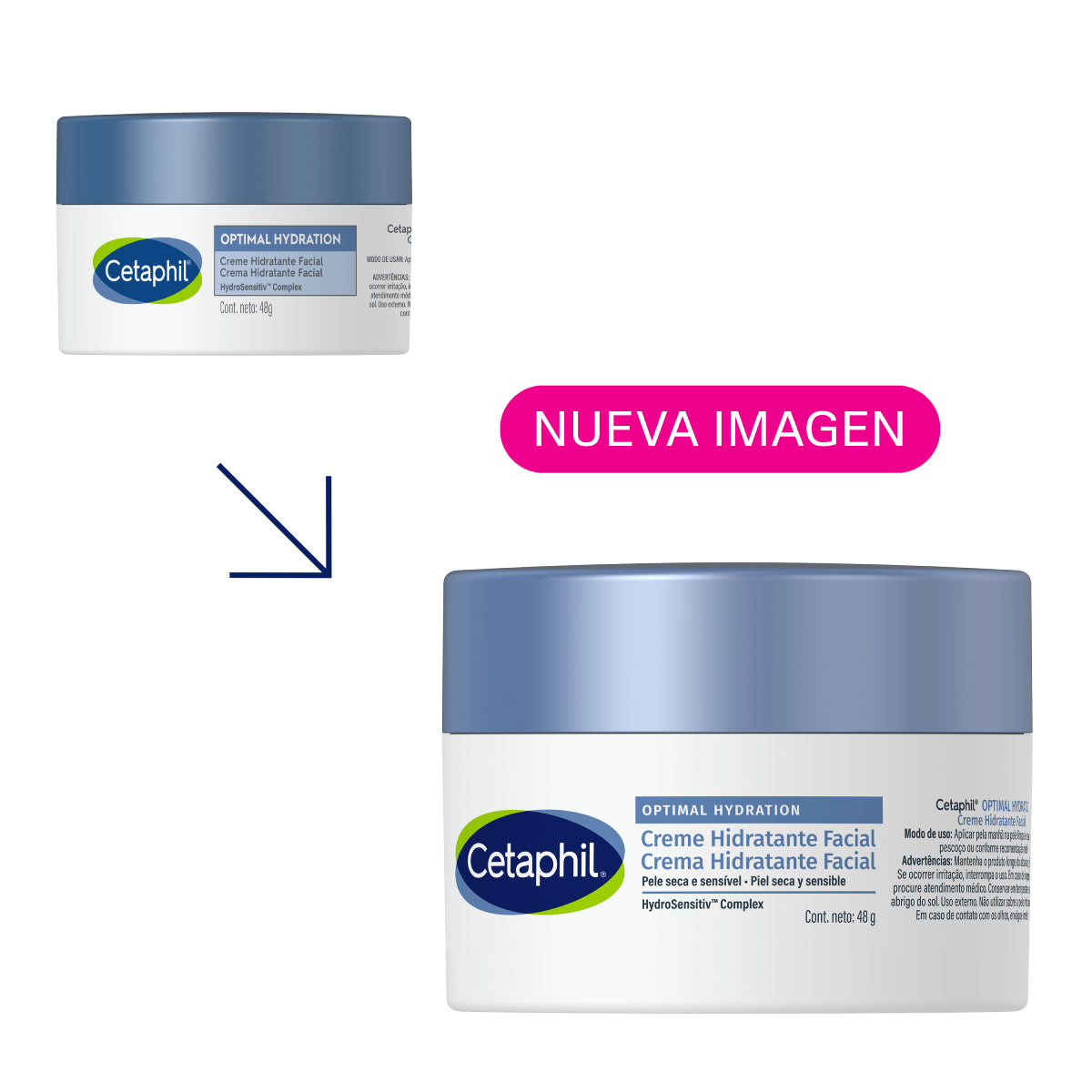 Cetaphil Optimal Hydration Crema Hidratante Facial de Día 48g.