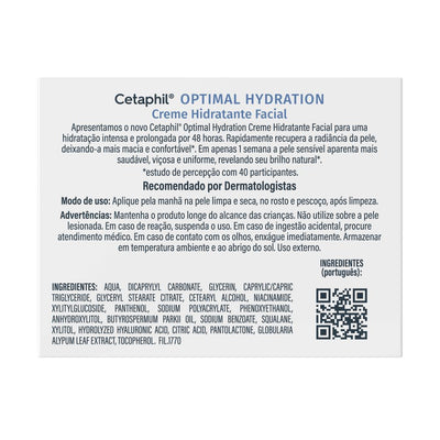 Cetaphil Optimal Hydration Crema Hidratante Facial de Día 48g.