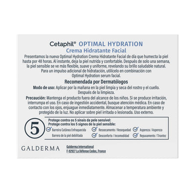 Cetaphil Optimal Hydration Crema Hidratante Facial de Día 48g.