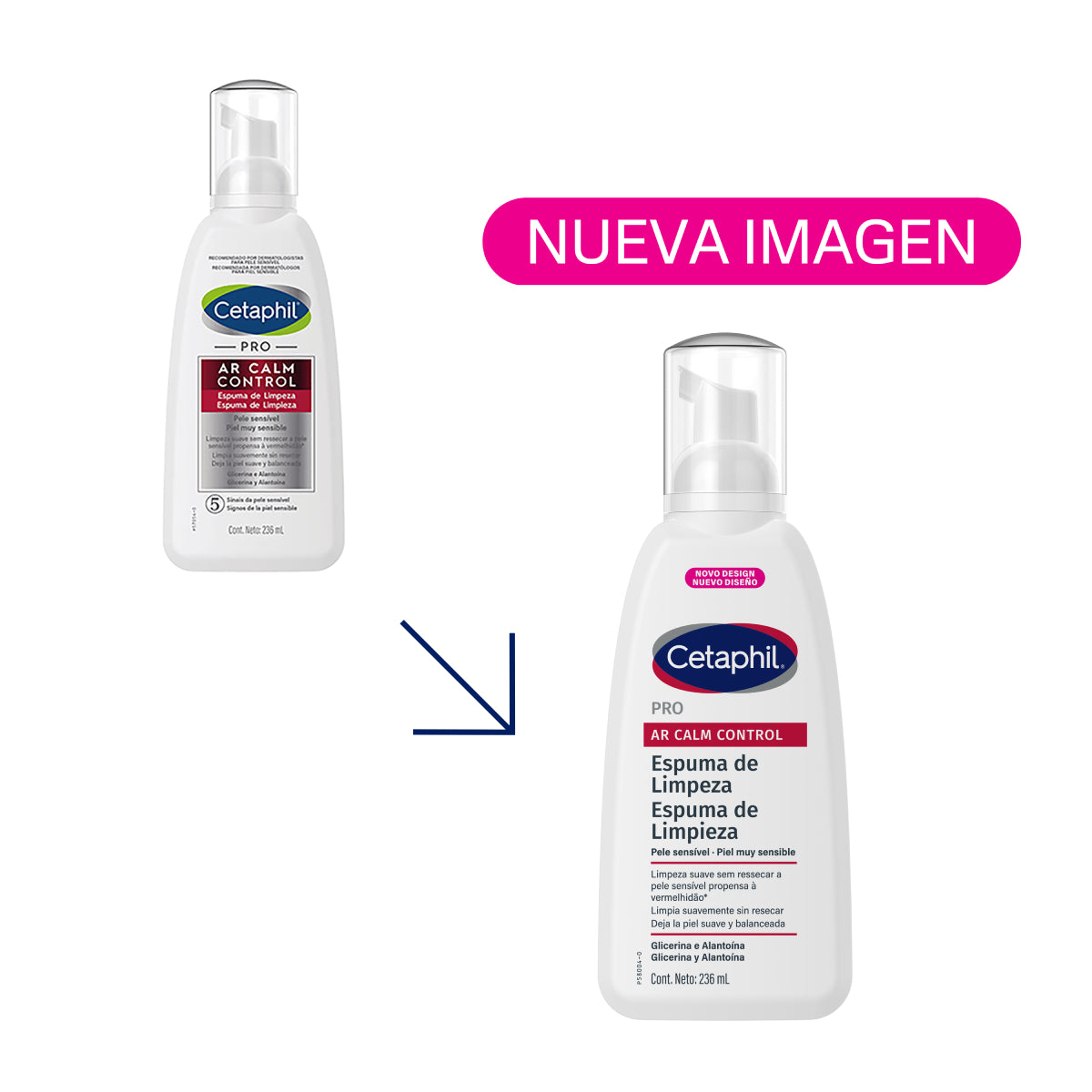 Cetaphil PRO AR Calm Control Espuma de Limpieza 236ml.