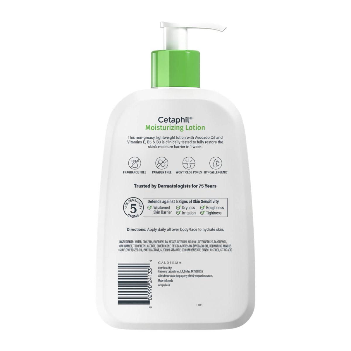Cetaphil Loción Humectante Corporal para Piel Seca 473ml.