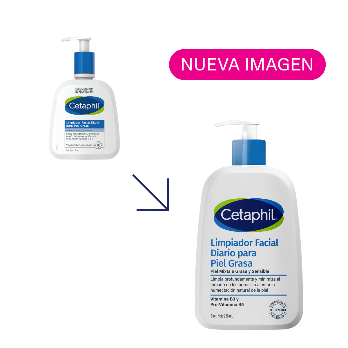 Cetaphil Limpiador Facial Diario para Piel Grasa 237ml.