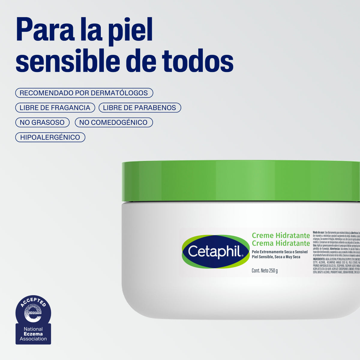 Cetaphil Crema Hidratante Corporal para Piel Seca 250g.