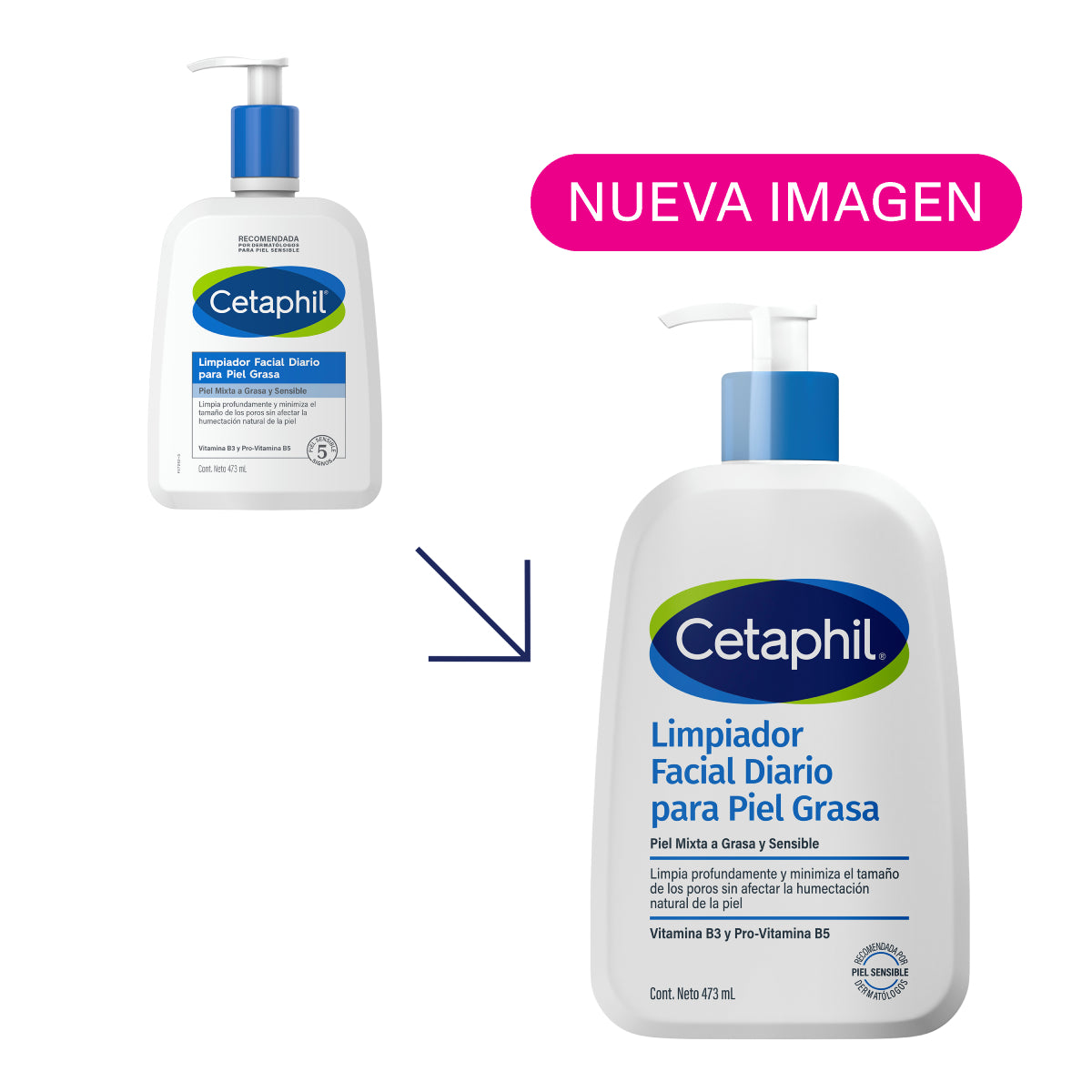 Cetaphil Limpiador Facial Diario para Piel Grasa 473ml.