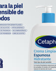 Cetaphil Crema Limpiadora Espumosa Hidratante para Rostro 473ml.