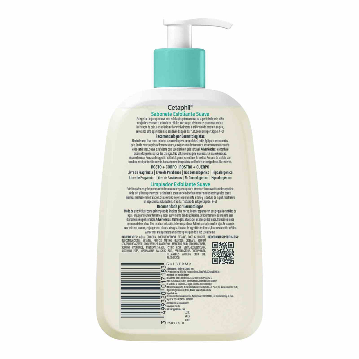 Cetaphil SA Limpiador Exfoliante Suave Renovador 236ml.
