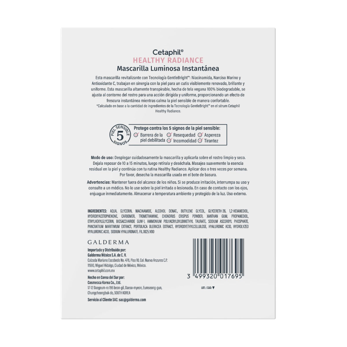Cetaphil Healthy Radiance Mascarilla Luminosa Instantánea 6u.