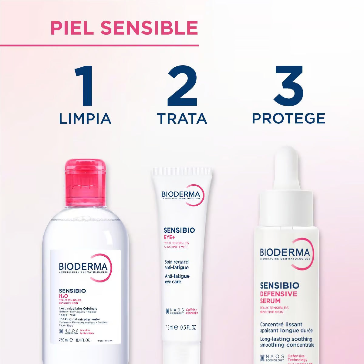 Bioderma Sensibio H2O Agua Micelar Desmaquillante Piel Sensible 250ml.