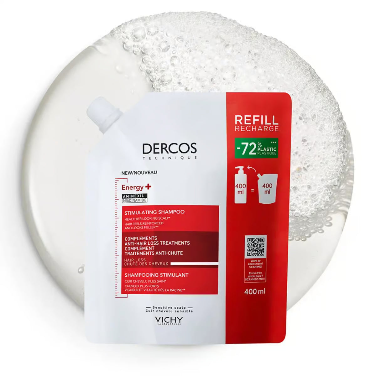 Vichy Dercos Energy+ Shampoo Estimulante Anticaída Refill 400 ml