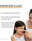 Eucerin Sun Niños Gel Crema Dry Touch FPS 50, 200ml.