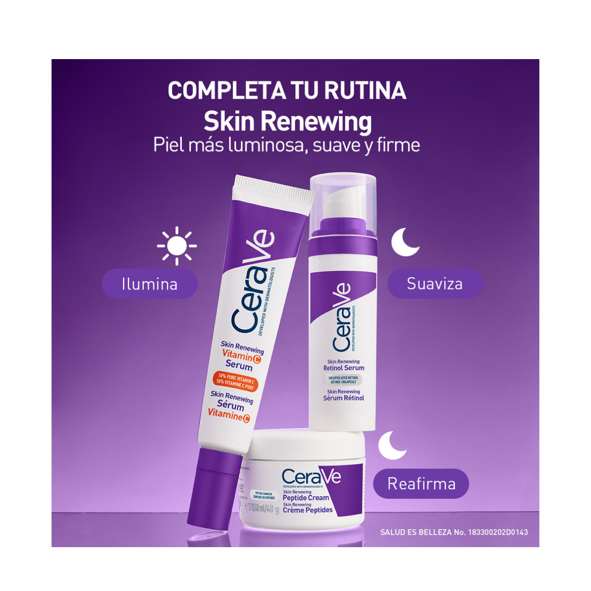 CeraVe Skin Renewing Crema De Noche Con Péptidos 48G.